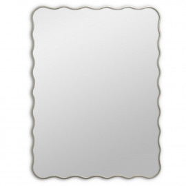 Зеркало в серебряной волнистой раме Fancy Silver (Фэнси) Smal 60*80 см 